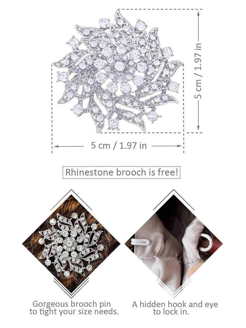 Jovono Women's Bride Wedding Fur Shawl Wrap - Bridal Scarf and Wraps for Women (Black) - Image 2